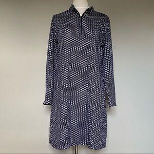 Tyler Boe Long Sleeve Geometric Mock Neck Dress, M